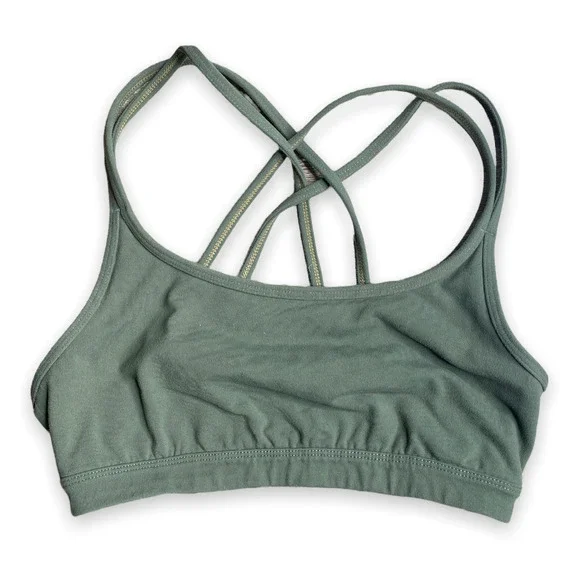 Athleta Full Focus Olive Army Green Sports Bra XS - Extra Small - Picture 2 of 9